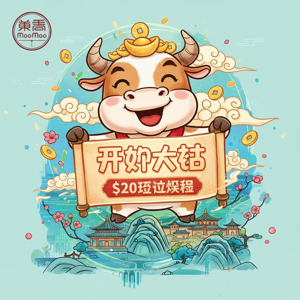 instant $20 sign up bonus - MooMoo